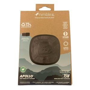 Nimble APOLLO Fast Wireless Charger Pad for Apple & Android in Black, Gift